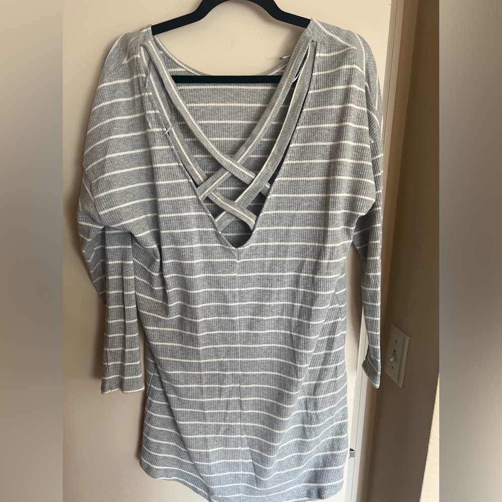 Used knit tunic with strappy back